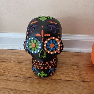 Colorful Sugar Skull Home Accent